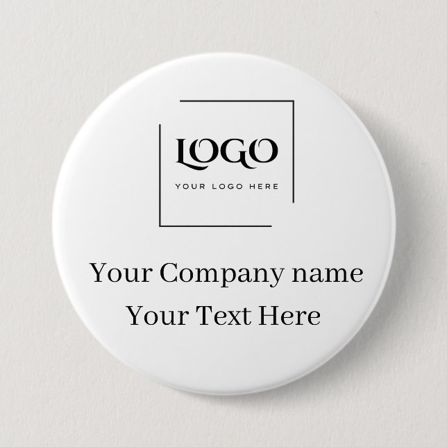 Elegante benutzerdefinierte Logo-Vorlage Button (Vorderseite)
