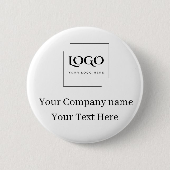 Elegante benutzerdefinierte Logo-Vorlage Button (Vorderseite)