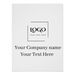 Elegante benutzerdefinierte Logo-Vorlage Poster