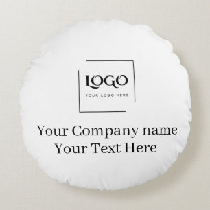 Elegante benutzerdefinierte Logo-Vorlage Rundes Kissen