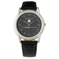 Elegante benutzerdefinierte Monogram Gay LGBT Watc