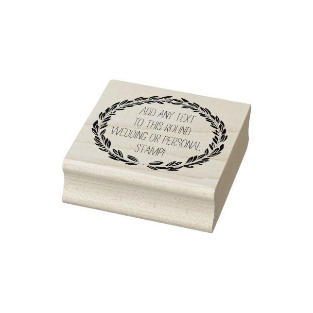 Elegante benutzerdefinierte, runde Hochzeits-Brief Gummistempel (Stempel)
