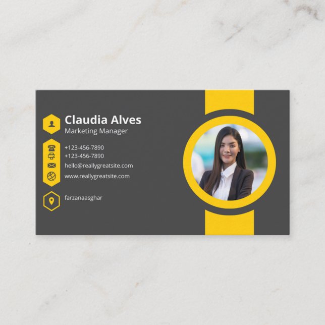 Elegante benutzerdefinierte Visitenkarte (Vorderseite)