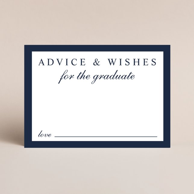 Elegante Beratung für den Grad Blue Gold Abschluss Begleitkarte (Von Creator hochgeladen)