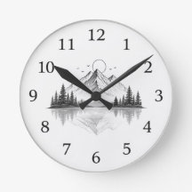 Elegante Berg-Natur-Uhr
