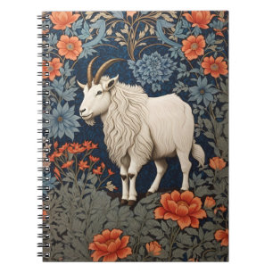 Elegante Bergziege - Inspiriert von William Morris Notizblock