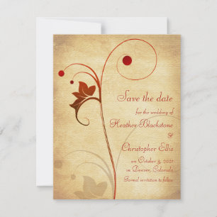 Elegante Berries Vine Wedding Save the Date