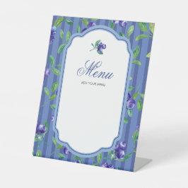 Elegante Berry Sweet Menu Kinderdusche Sockelschild