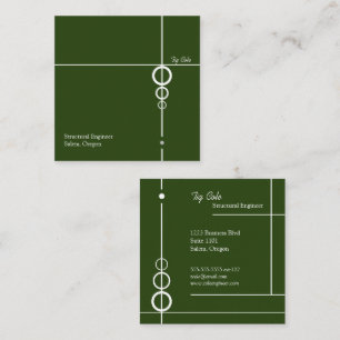 Elegante Beruflich Square Business Card Quadratische Visitenkarte