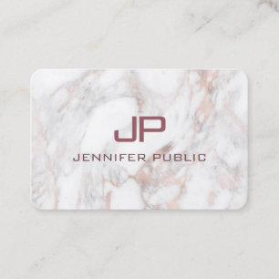 Elegante Beruflich Template Rose Gold Marmor Visitenkarte