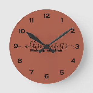 Elegante Beruflich Terracotta Boho  Runde Wanduhr