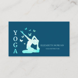 Elegante Beruflich Women Silhouette Yoga Visitenkarte