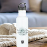 Elegante Berufliche Aquarellzeichnung Edelstahlflasche<br><div class="desc">Mit dieser eleganten und beruflichen Wasserflasche-Vorlage verbessern Sie Ihr Geschäftsbild. Das minimalistische Design strahlt Raffinesse aus und macht einen bleibenden Eindruck. Dieses vollständig anpassbare Design erlaubt es Ihnen, Ihren Namen, Firmennamen, Tagline und QRCode nahtlos hinzuzufügen, um eine perfekte Abstimmung mit Ihrer Markenidentität zu gewährleisten. Klicken Sie auf "Personalisieren", um das...</div>