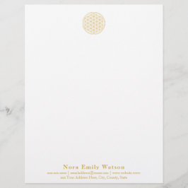 Elegante Berufliche Blume des Lebens Briefbogen