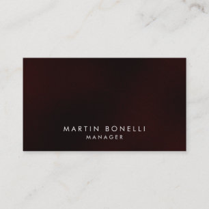 Elegante Berufliche, dunkelrote Schlichte Visitenk Visitenkarte
