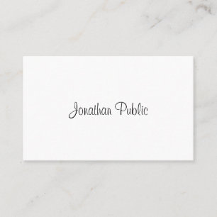 Elegante Berufliche Einfache Template-Kalligrafie Visitenkarte