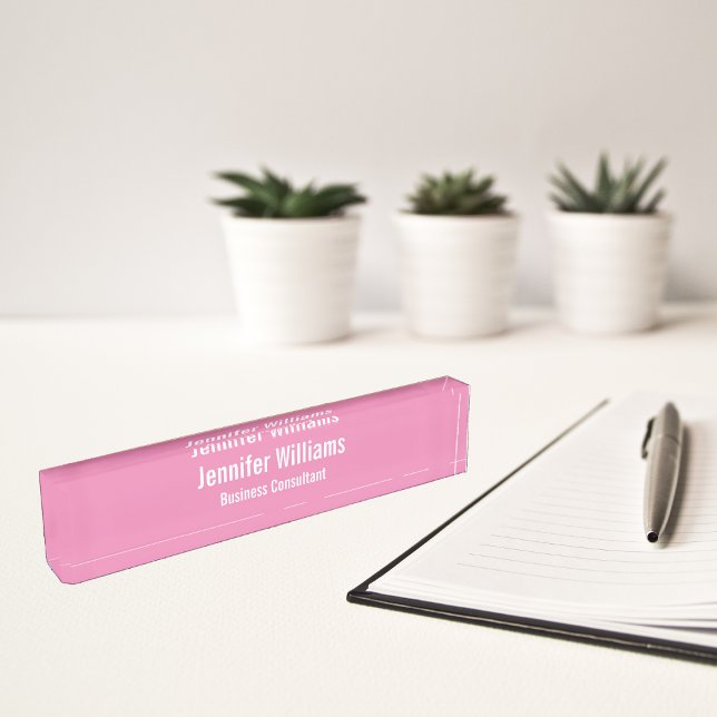 Elegante Berufliche Führungskraft Business Office  Namensplakette (Elegant Professional Executive Business Office DIY Nameplate)