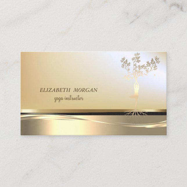 Elegante Berufliche Goldgräber Frauen Silhouette Visitenkarte (Vorderseite)