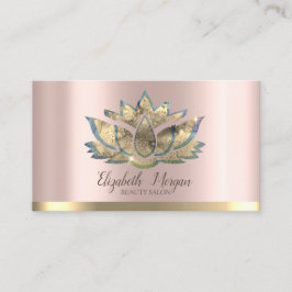 Elegante Berufliche Lotus Rose Gold Visitenkarte