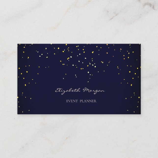 Elegante Berufliche Moderne einfache Confetti Visitenkarte (Vorderseite)