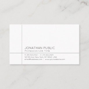 Elegante Berufliche, moderne, einfache Vorlage Visitenkarte