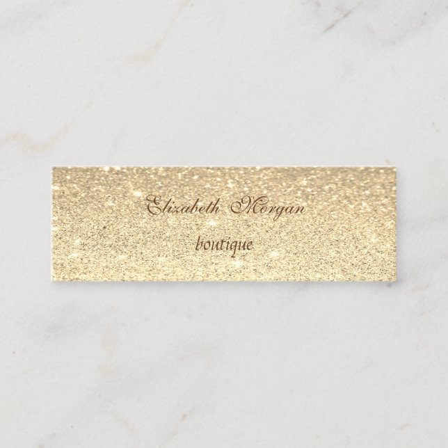 Elegante Berufliche moderne Glitterie Mini Visitenkarte (Vorderseite)