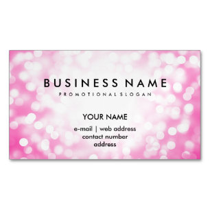 Elegante berufliche rosa Glitzer-Lichter Magnetische Visitenkarte