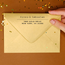 Elegante Berufliche Rücksendeadresse Selbstfarbig Permastempel