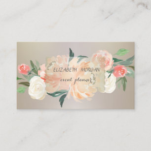 Elegante Berufliche Vintage Blume Visitenkarte