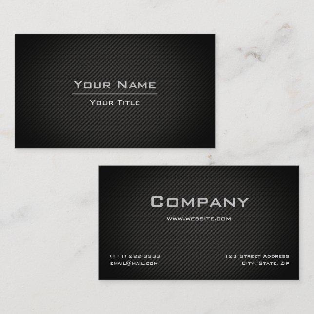 Elegante Berufliche Visitenkarte (Vorne/Hinten)