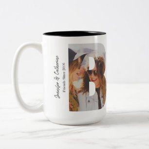 Elegante BESTE FREUNDIN Die besten Freunde für imm Zweifarbige Tasse