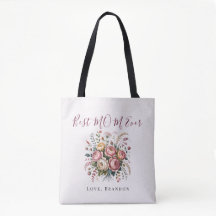 Elegante „Beste Mama ever“ Blumen-Tasche