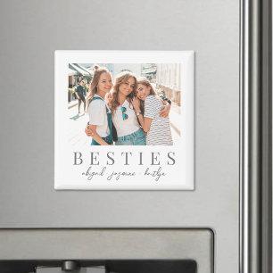 Elegante Besties Best Friend Foto Magnet