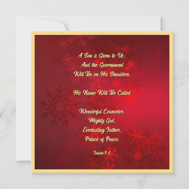 Elegante Bibel Religiöse Christliche Weihnachten (Vorderseite)