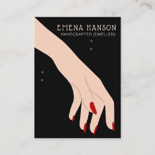 Elégante bijouterie Bracelet noir Carte d'affichag