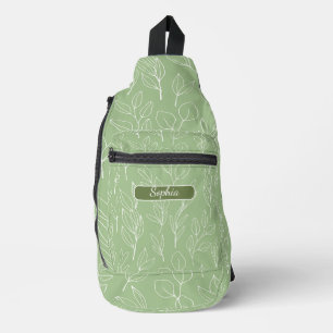 Elegante Bio Grüne Form Kunst für Geschenke Crossbody Bag