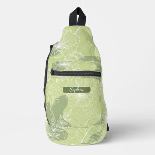 Elegante Bio Grüne Form Kunst für Geschenke Crossbody Bag