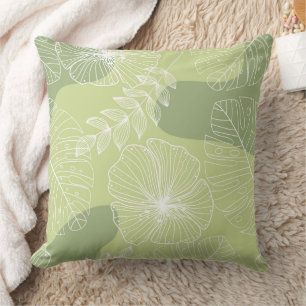 Elegante Bio Grüne Form Kunst für Geschenke Kissen