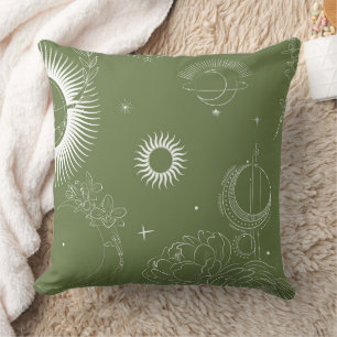 Elegante Bio Grüne Form Kunst für Geschenke Kissen