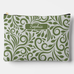 Elegante Bio Grüne Form Kunst für Geschenke Zubehörtasche
