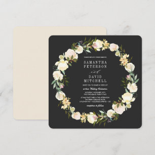 Elegante Bio Hochzeit im botanischen Garten Einladung