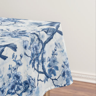 Elegante Bird and Tree Chinoiserie Tischdecke