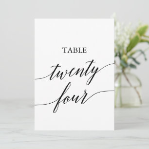 Elegante Black 12x18 Printable Tischnummer 24