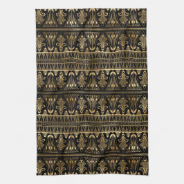 Elegante Black and Gold 1920er Jahre Art Deco Vint Geschirrtuch