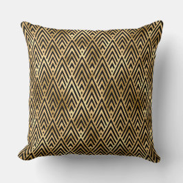 Elegante Black and Gold 1920er Jahre Art Deco Vint Kissen