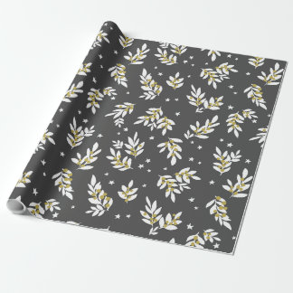 Elegante Black and Gold Hollie Geschenkpapier