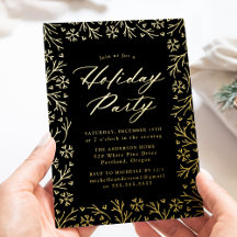 Elegante Black and Gold Snowflake