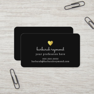 Elegante Black Business Card mit goldenem Imitat Visitenkarte