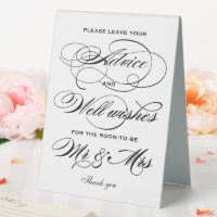 Elegante Black Calligraphy Advice und Well Wishing