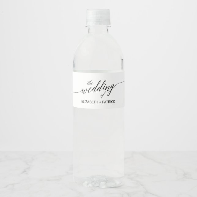 Elegante Black Calligraphy Wedding (Vorderseite)